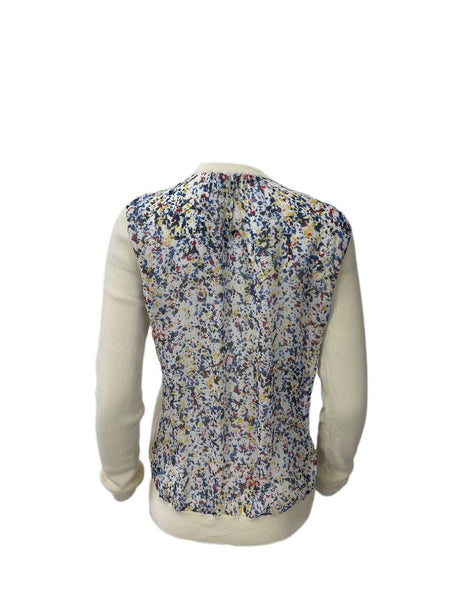 DEREK LAM Women's White Long Sleeve Sweater #S99 L NWOT