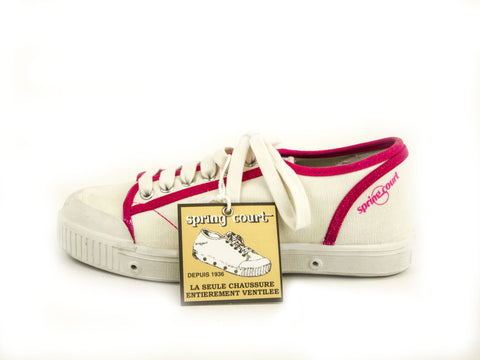 Spring Court Toddler Girl's Canvas GE1 Retro Shoes White 3.5