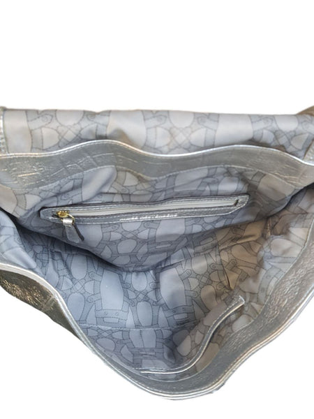 AIMEE KESTENBERG Women's Silver Leather Shoulder Bag #637091 One Size NWT
