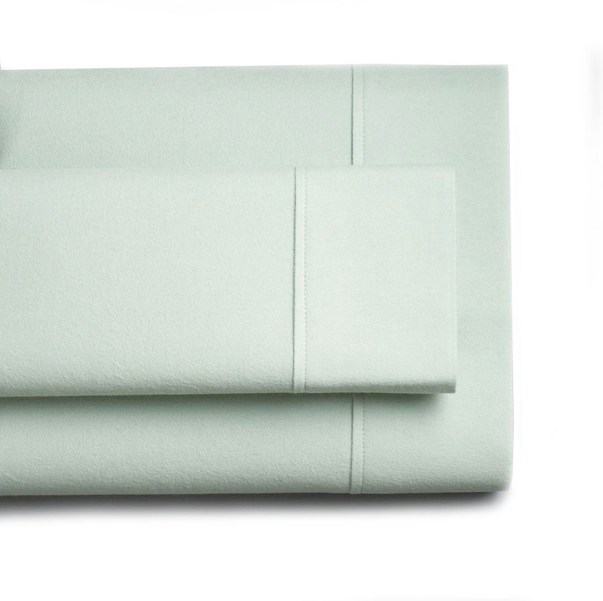 Simply Vera by Vera Wang Portuguese Flannel Queen Sheet Set - Aqua $180 NEW