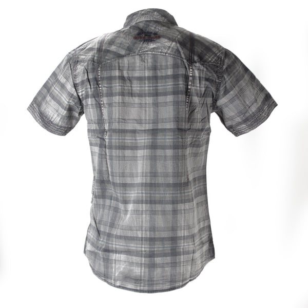 Buffalo David Bitton Men's Petrol Plaid Steddy Button-up Shirt BPM11891 $74 NEW