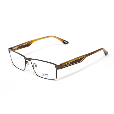Gant Steele Rectangular Eyeglass Frames 55mm - Satin Brown NEW