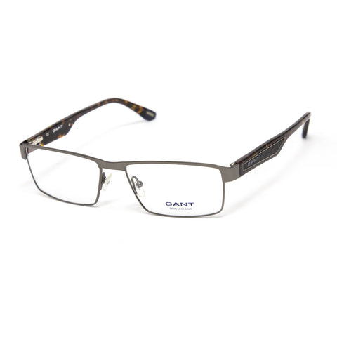 Gant Steele Rectangular Eyeglass Frames 55mm - Satin Gunmetal NEW