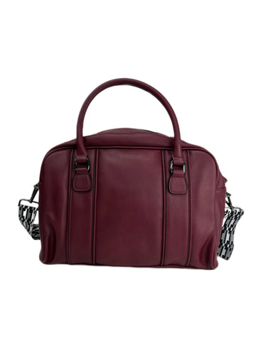 Marina Rinaldi Women's Bordeaux Saba Faux Leather Satchels Handbag One Size NWT