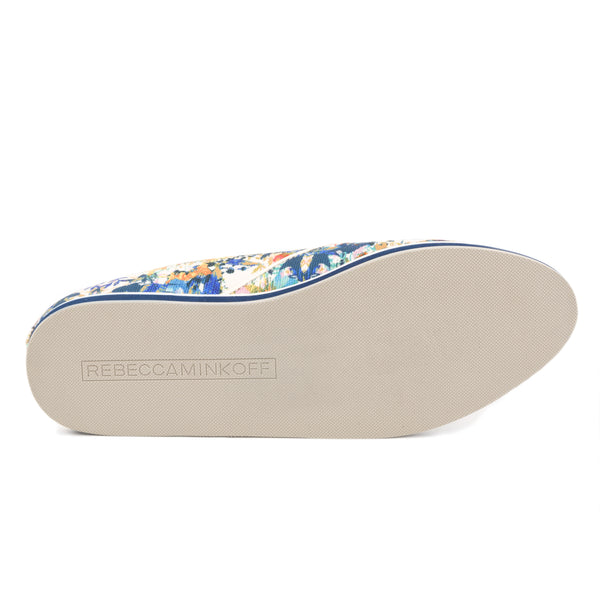REBECCA MINKOFF Women's Sable Canvas Floral Print Slip On Sneakers $150 NIB