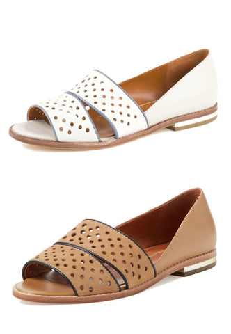 REBECCA MINKOFF Women's Sadie Perforated Leather Flats $250 NIB