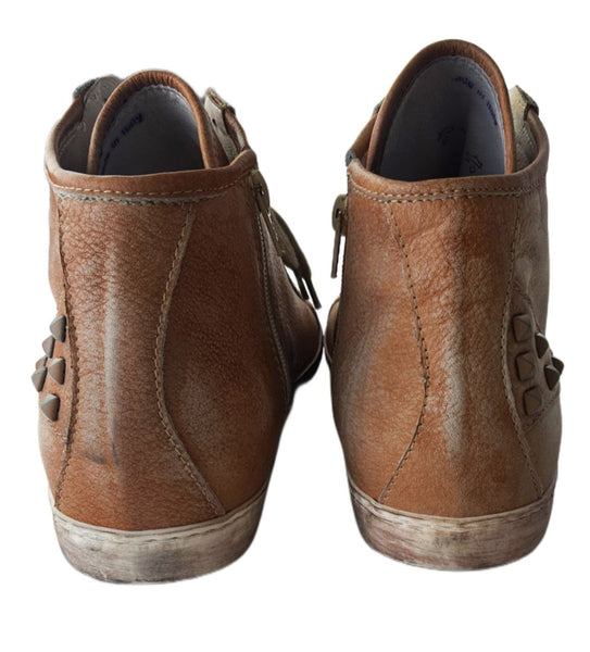 LIEBESKIND Women's Brown Sand Ankle High Sneakers #LK5017 10.5 NWOB