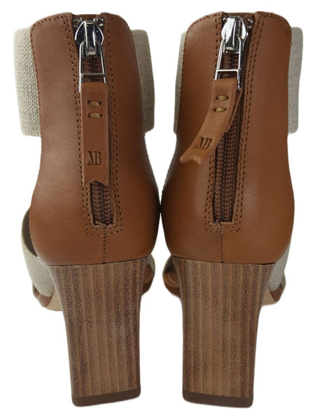 MATT BERNSON Women's Brown Sand Cognac Elastic Zinnia Pump #MB161 NWB