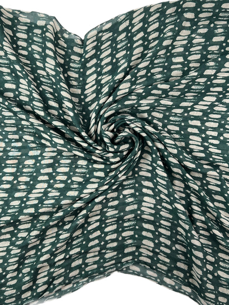 Marina Rinaldi Women's Green Sapienza Animal Printed 72"x24" Scarf One Size NWT