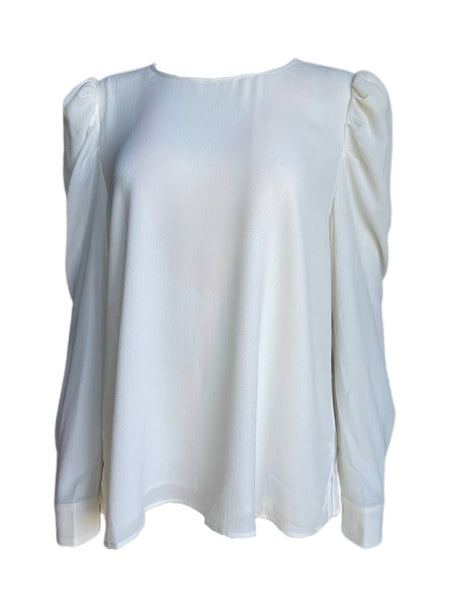 Vince Camuto Women's Antiq White Sapphire Bloom Blouse Size L NWT