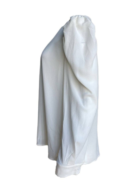 Vince Camuto Women's Antiq White Sapphire Bloom Blouse Size L NWT