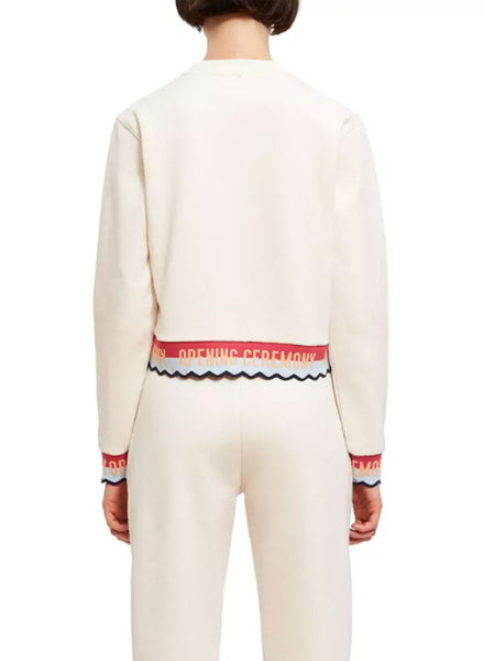 OPENING CEREMONY Women's Cloud Scallop Logo Crop Sweatshirt Small $175 NWT