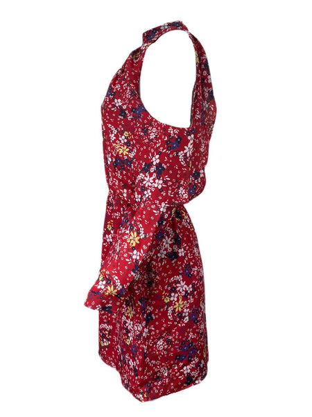 PARKER Women's Red Scilla Cold Shoulders  Mini Dress Size M NWT