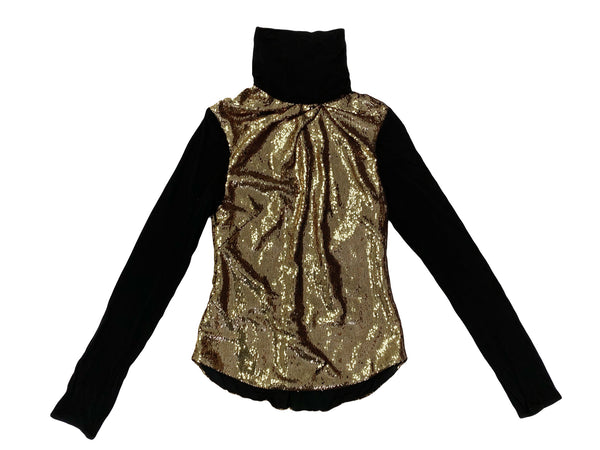 Hanley Mellon Women's Sequin Turtleneck Top