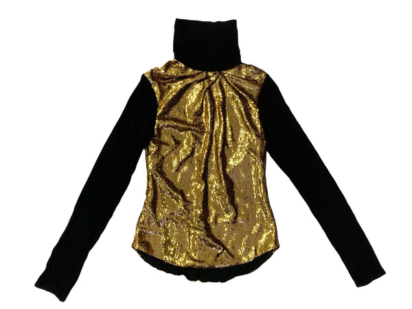 Hanley Mellon Women's Sequin Turtleneck Top