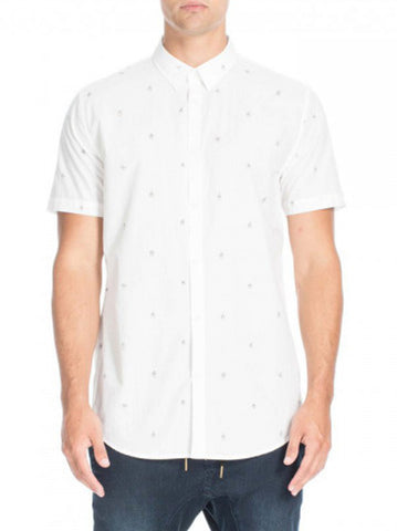 ZANEROBE Men's White Ditzi Seven Foot Short Sleeve Shirt $112 NWT