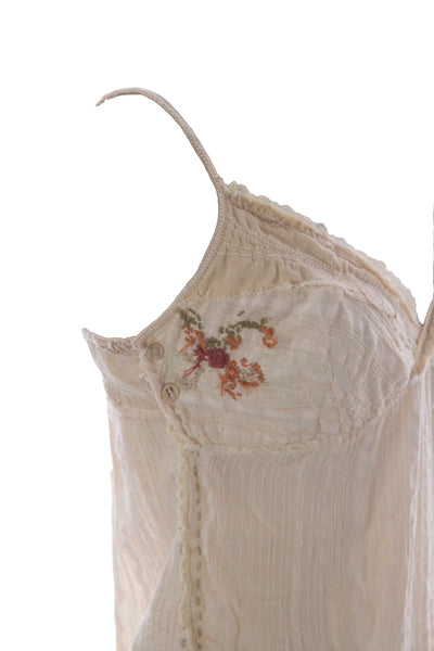 Shangana Women's Embroidered Detail Spaghetti Strap Tank