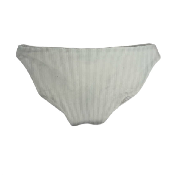 Frankies White Shea Ribbed Swim Bottom Size S NWT