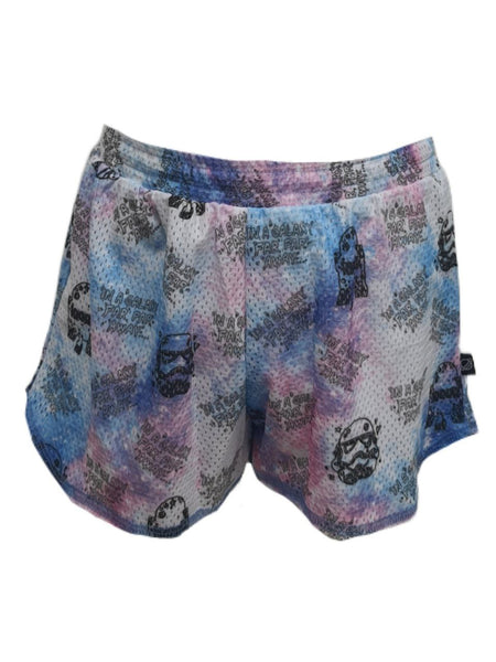TEREZ Girl's Multicolor Star Wars Galaxy Shorts #333018342 NWT