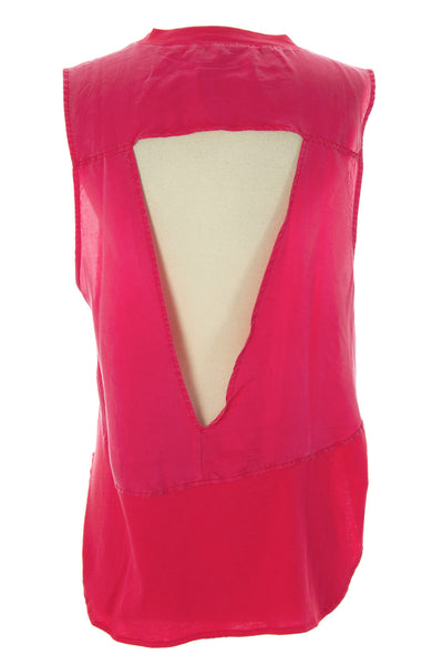 SURFACE TO AIR Women's Spray Pink Cut-out Slice Tank Top $135 NEW