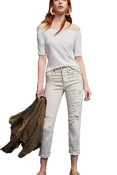 SPLENDID Women's White Off The Shoulder Top $64 NWT