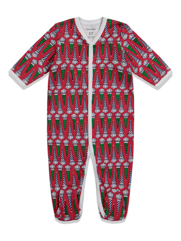 Roberta Roller Rabbit x Maisonette St. Nick Footie Pajamas 0-3 Months Red
