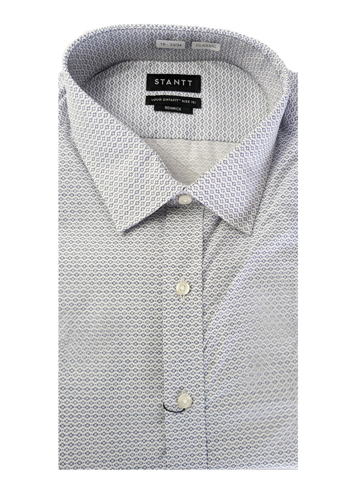 STANTT Men's White Sunburst Business Casual Shirt Renwick Fit 19/33/34 NWT