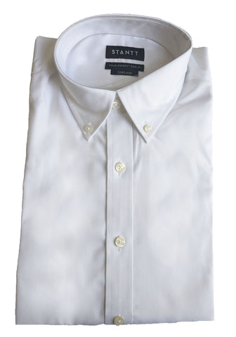 STANTT Men's White Royal Oxford Casual Button Up Shirt Cortland Fit NWT
