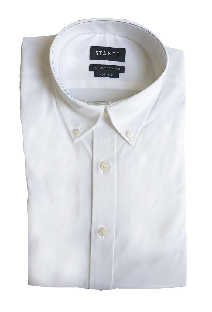 STANTT Men's White Stretch Casual Button Up Shirt Cortland Fit NWT
