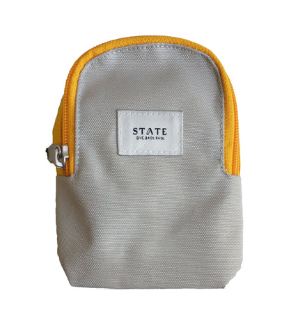 State Bag Grey and Yellow Henry Micro Backpack $28 NEW
