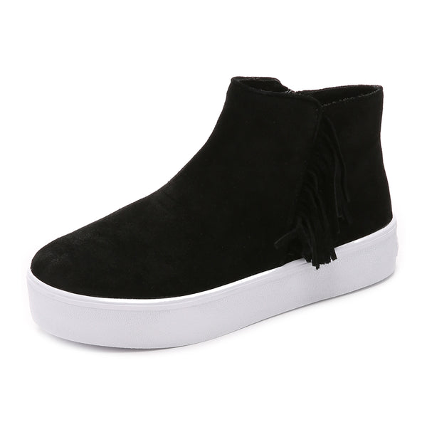 REBECCA MINKOFF Women's Stella Suede Fringe Sneakers $225 NIB