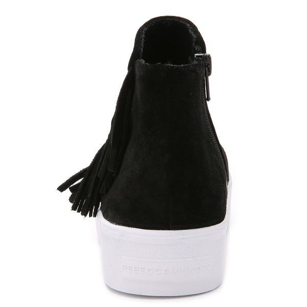 REBECCA MINKOFF Women's Stella Suede Fringe Sneakers $225 NIB