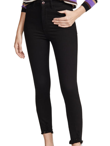 DL1961 Women's Stockton Farrow Cropped High Rise Instasculpt Skinny Jeans Sz 26