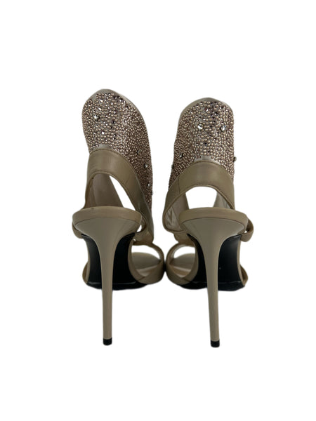 Max Mara Women's Rose Sylvia Leather Embellished Slingback Pumps Size 7 NWT