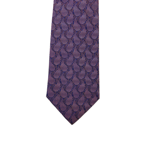 Turnbull & Asser Jacquard Paisley Printed Silk Neck Tie TAA2065 Pink/Navy