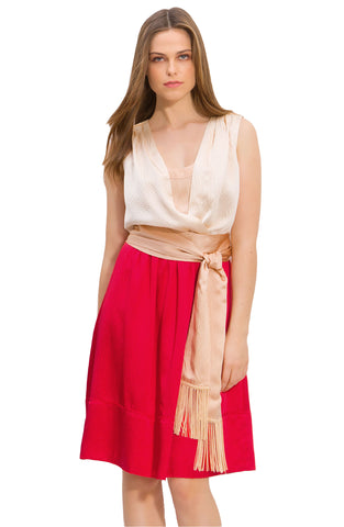 Tory Burch Women's Darya Color Block Silk Dress $450 NEW