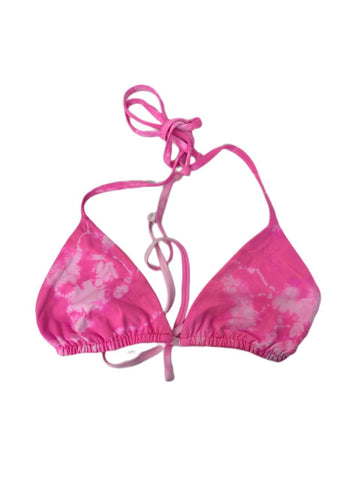 Frankies Women's Tie Die Pink Tasha Swim Top Size L NWT