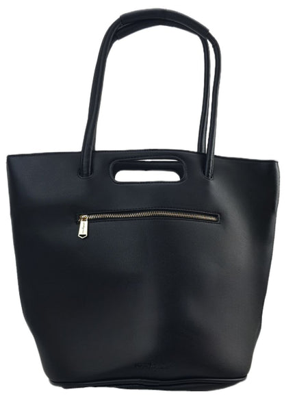 URBAN ORIGINALS Women's Black Vegan Leather Tote Bag #BGG One Size NWT