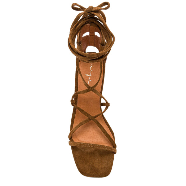 URGE Women's Tan Suede Jessie Heeled Sandals #URG16082 NWT