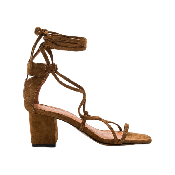 URGE Women's Tan Suede Jessie Heeled Sandals #URG16082 NWT