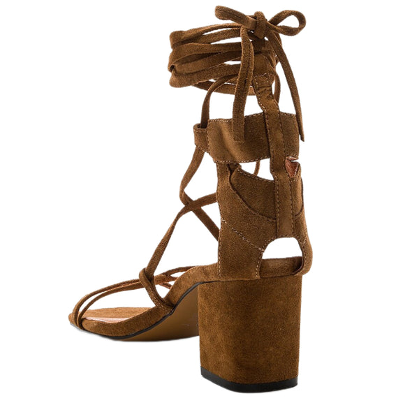 URGE Women's Tan Suede Jessie Heeled Sandals #URG16082 NWT