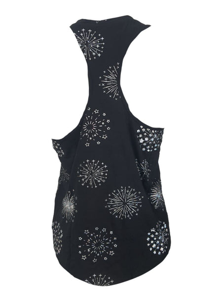 TEREZ Women's Black Hologram Starburst On Tank #22168308 NWT