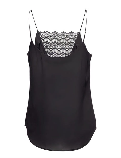 CUSTOMMADE Women's Black Anthractive Elvira Tank Top #9993 38 NWT