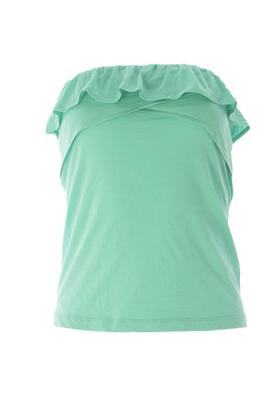 VELVET by Graham & Spencer Women's Honeydew Ruffle Tube Top S $75 NEW