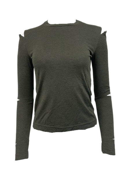 ZOE JORDAN Women's Moss Taran Long Cutout Sleeve Top NWT
