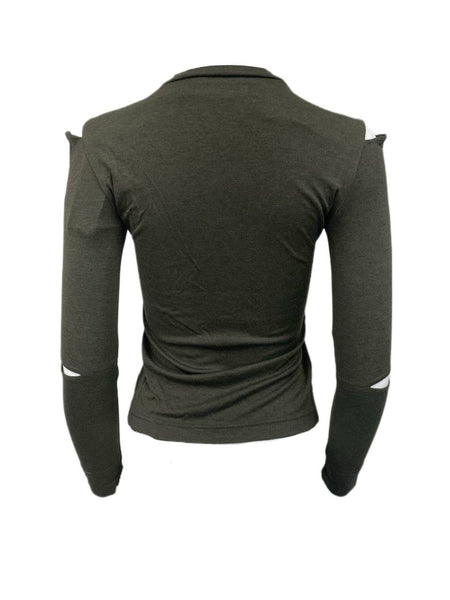 ZOE JORDAN Women's Moss Taran Long Cutout Sleeve Top NWT