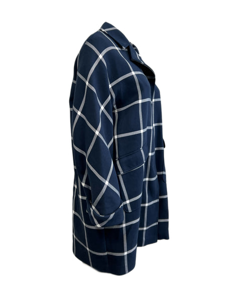 Marina Rinaldi Women's Black Targa Plaid Cotton Blended Coat Size 18W/27 NWT