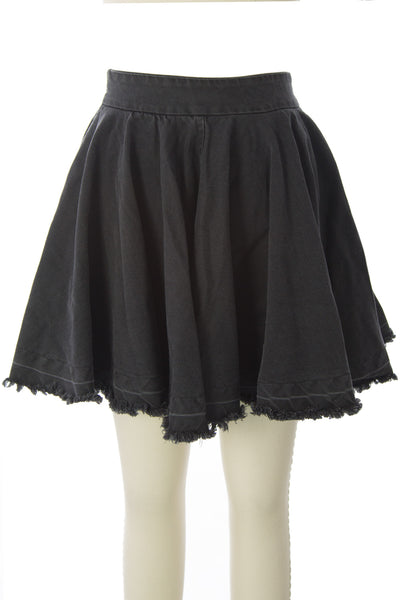 SURFACE TO AIR Women's Destroy Black Denim Tate Skirt $210 NEW