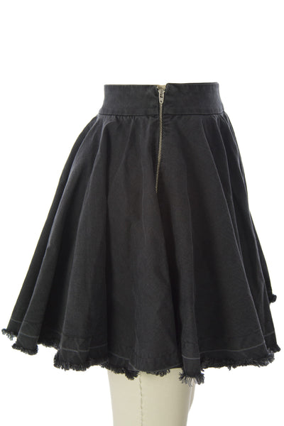 SURFACE TO AIR Women's Destroy Black Denim Tate Skirt $210 NEW