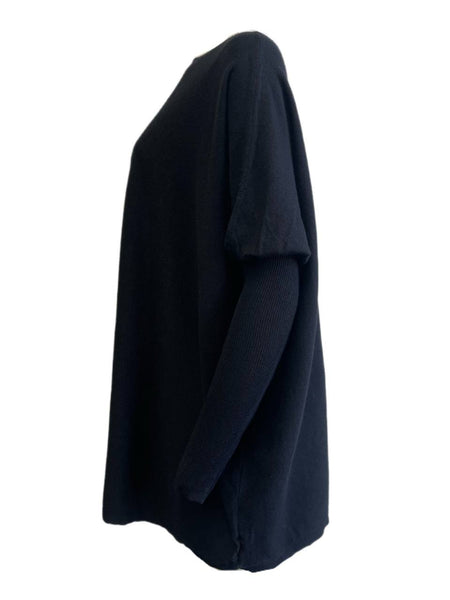 LOST IN LUNAR Women's Black Taylor Knit Oversized Sweater S/M NWT